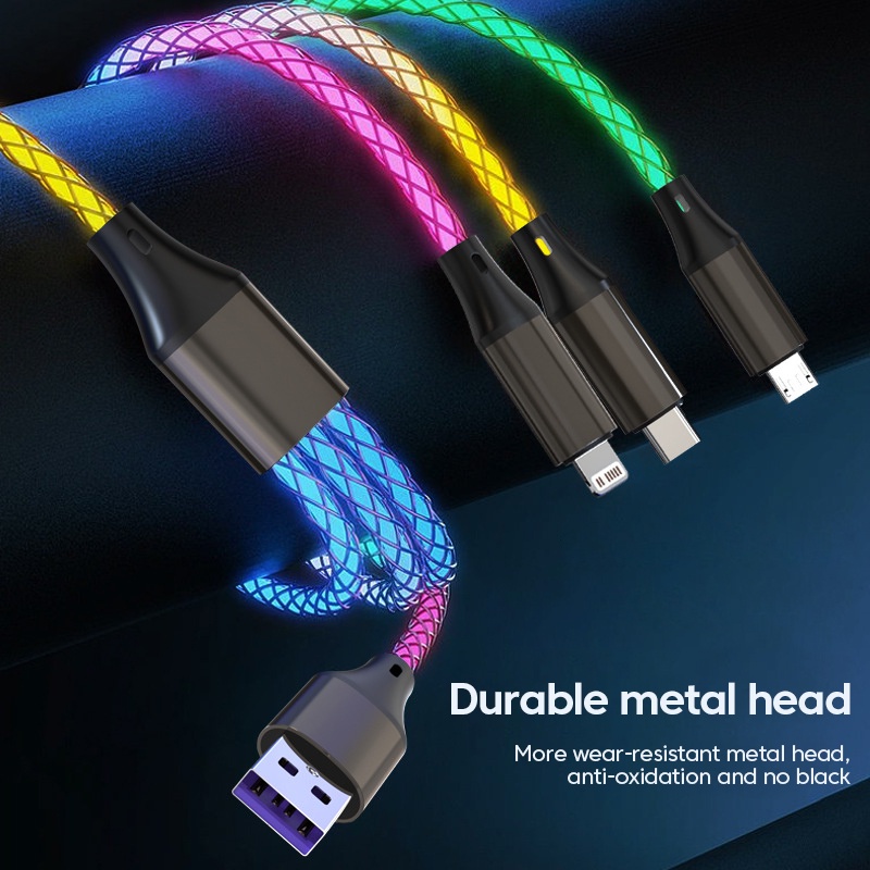 elough-3-in-1-สายชาร์จ-usb-led-type-c-1-2-ม-ชาร์จเร็ว-สําหรับโทรศัพท์มือถือ