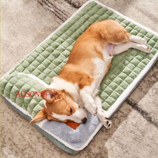 Alisond1 ที่นอนสุนัข ที่นอนในฤดูหนาว อบอุ่น ถอดออกได้ สําหรับแมว สุนัข นอนหลับ พร้อมหมอน ยกลัง สัตว์เลี้ยง