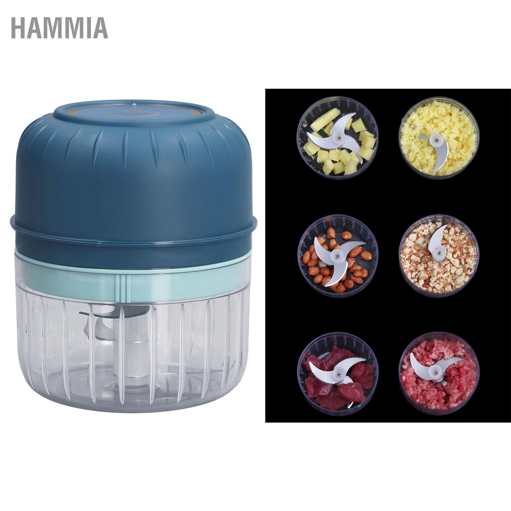 hammia-เครื่องบดสับกระเทียม-250-มล-3-ใบมีดมินิไร้สายกันน้ำ-usb-ชาร์จไฟฟ้าเครื่องบดกระเทียมบดอาหารเด็ก