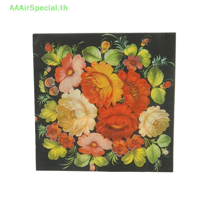 aaairspecial-กระดาษเช็ดปาก-ลายดอกไม้-สําหรับตกแต่งงานปาร์ตี้-20-ชิ้น-th