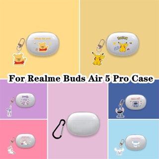 【ส่วนลด】เคสหูฟัง แบบนิ่ม แบบใส ลายการ์ตูนน่ารัก สําหรับ Realme Buds Air 5 Pro Realme Buds Air 5 Pro