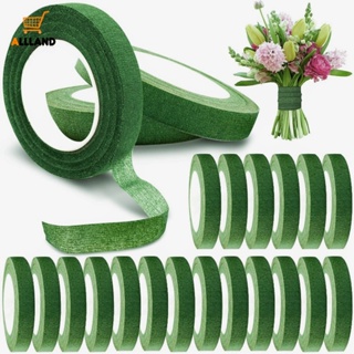 เทปกาว ลายดอกไม้ สีเขียว มีกาวในตัว ยาว 20 เมตรต่อม้วน สําหรับห่อช่อดอกไม้ แฮนด์เมด DIY