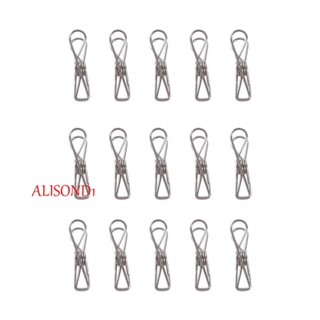 Alisond1 ที่หนีบผ้า เดินทาง กันลม สเตนเลส ในครัวเรือน ที่เก็บเสื้อผ้า ผ้าขนหนู คลิปอเนกประสงค์ ปิดผนึก