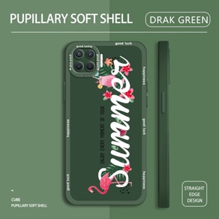 เคส OPPO A8 A15 A15S A31 A32 A33 A53 A93 2020 A52 A92 Reno 4F เคสโทรศัพท์มือถือแบบนิ่ม TPU กันกระแทก ลายการ์ตูนฟลามิงโก้