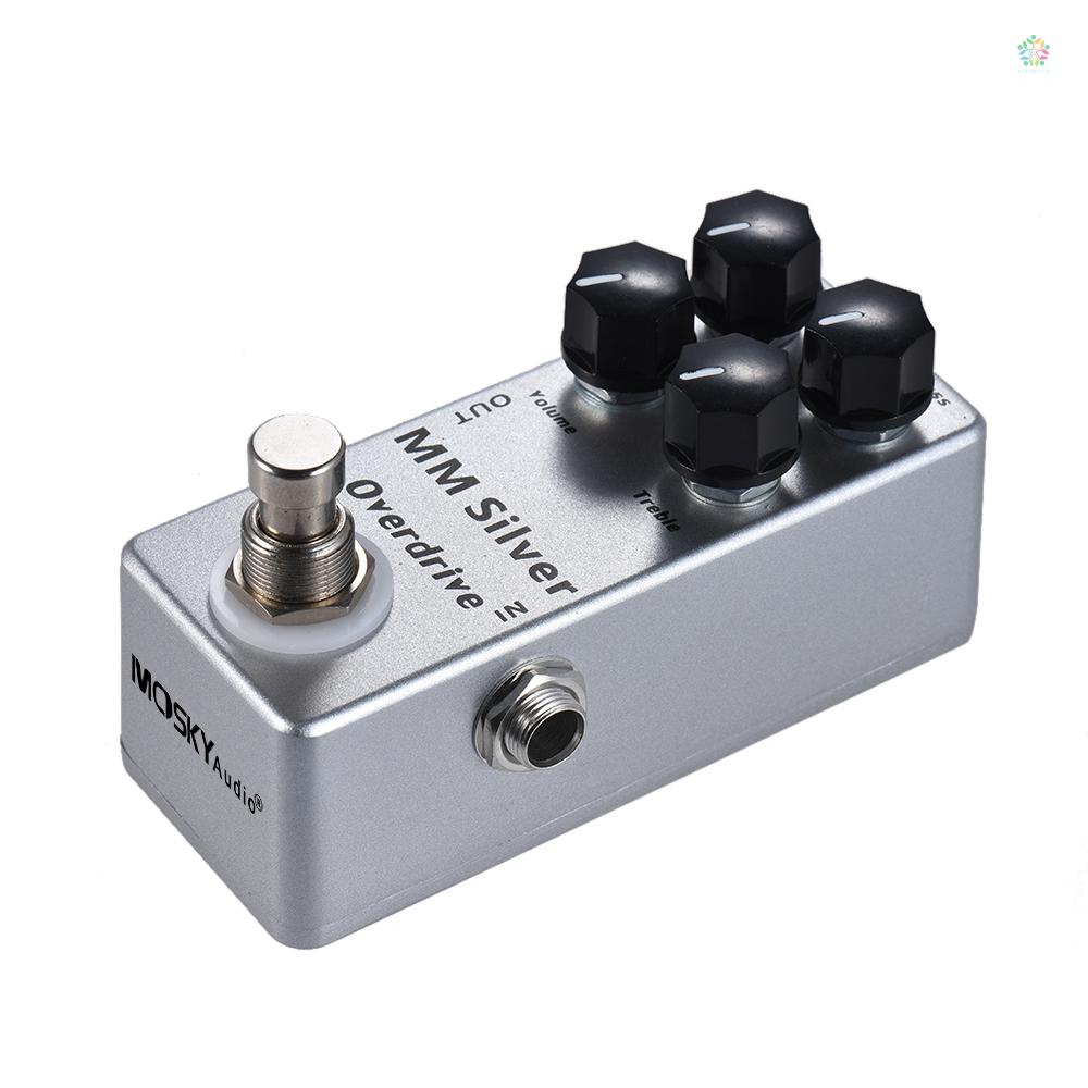 audioworld-moskyaudio-mm-แป้นเหยียบเอฟเฟคกีตาร์ไฟฟ้า-แบบโลหะ-สีเงิน
