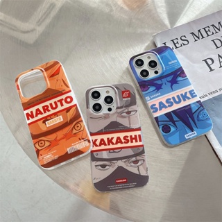 เคสโทรศัพท์มือถือ กันกระแทก ลายการ์ตูนนารูโตะ Kakashi Sasuke สําหรับ IPhone 11 12 13 14 Pro Max 14 Pro Max 13 Pro 12