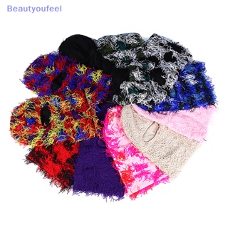 [Beautyoufeel] หมวกบีนนี่ ผ้าขนแกะถัก ลายพราง สไตล์ฮิปฮอป สําหรับผู้ชาย และผู้หญิง