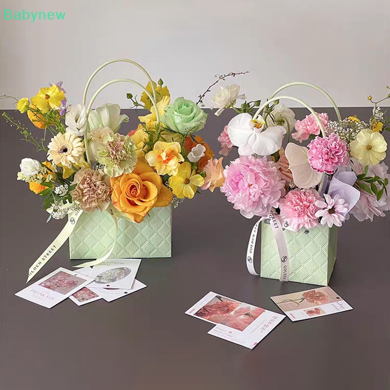lt-babynew-gt-กล่องบรรจุภัณฑ์ช่อดอกไม้-แบบพกพา-สําหรับตกแต่งงานแต่งงาน-งานเลี้ยงวันเกิด-diy