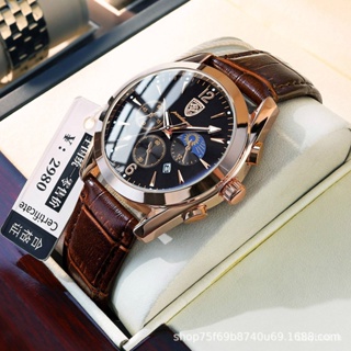 Poedagar Swiss Brand [พร้อมส่ง] นาฬิกาข้อมือแฟชั่น 829 กันน้ํา เรืองแสง สําหรับผู้ชาย