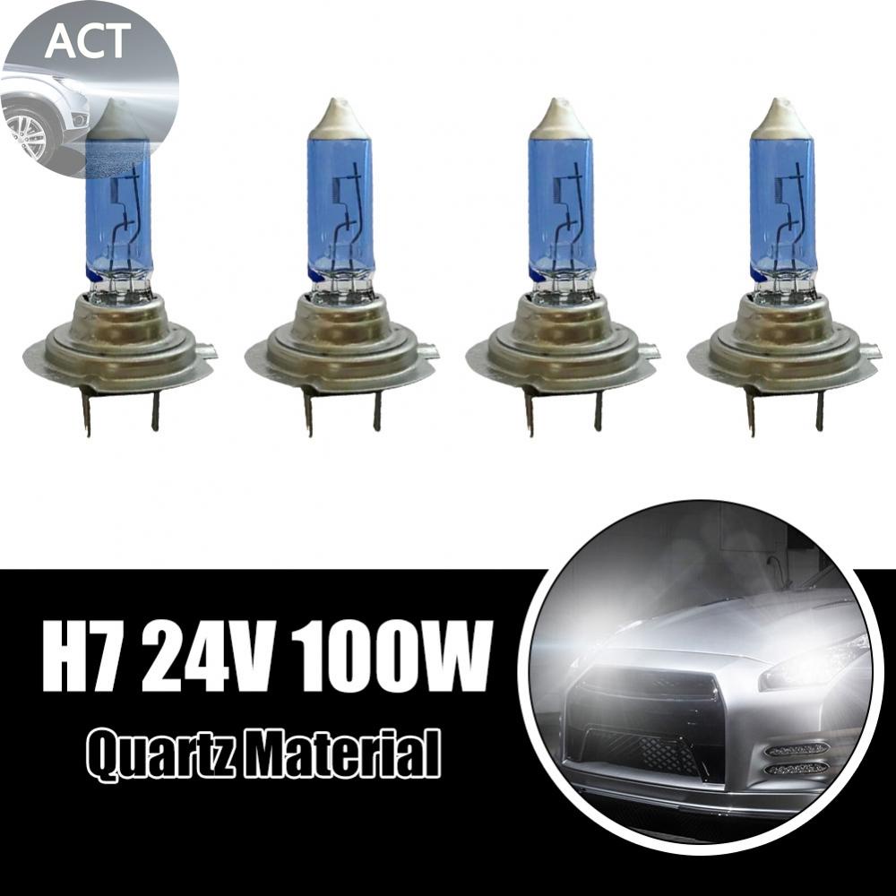 หลอดไฟหน้า-24v-6000k-h7-สีฟ้า-สําหรับรถยนต์-พร้อมหลอดไฟ-h7