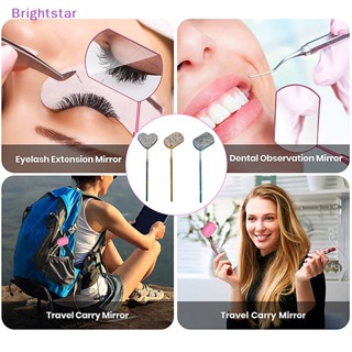 Brightstar กระจกตรวจสอบขนตา กระจกแต่งหน้า ตรวจสอบขนตา สเตนเลส รูปดวงจันทร์ เพื่อความงาม เครื่องมือแต่งหน้า ร้านเสริมสวย ใหม่