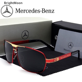 Brightmoon Mercedes Benz แว่นตากันแดด แฟชั่น ผู้ชาย กระจกโพลาไรซ์ คลาสสิก โลหะ แว่นตาดี