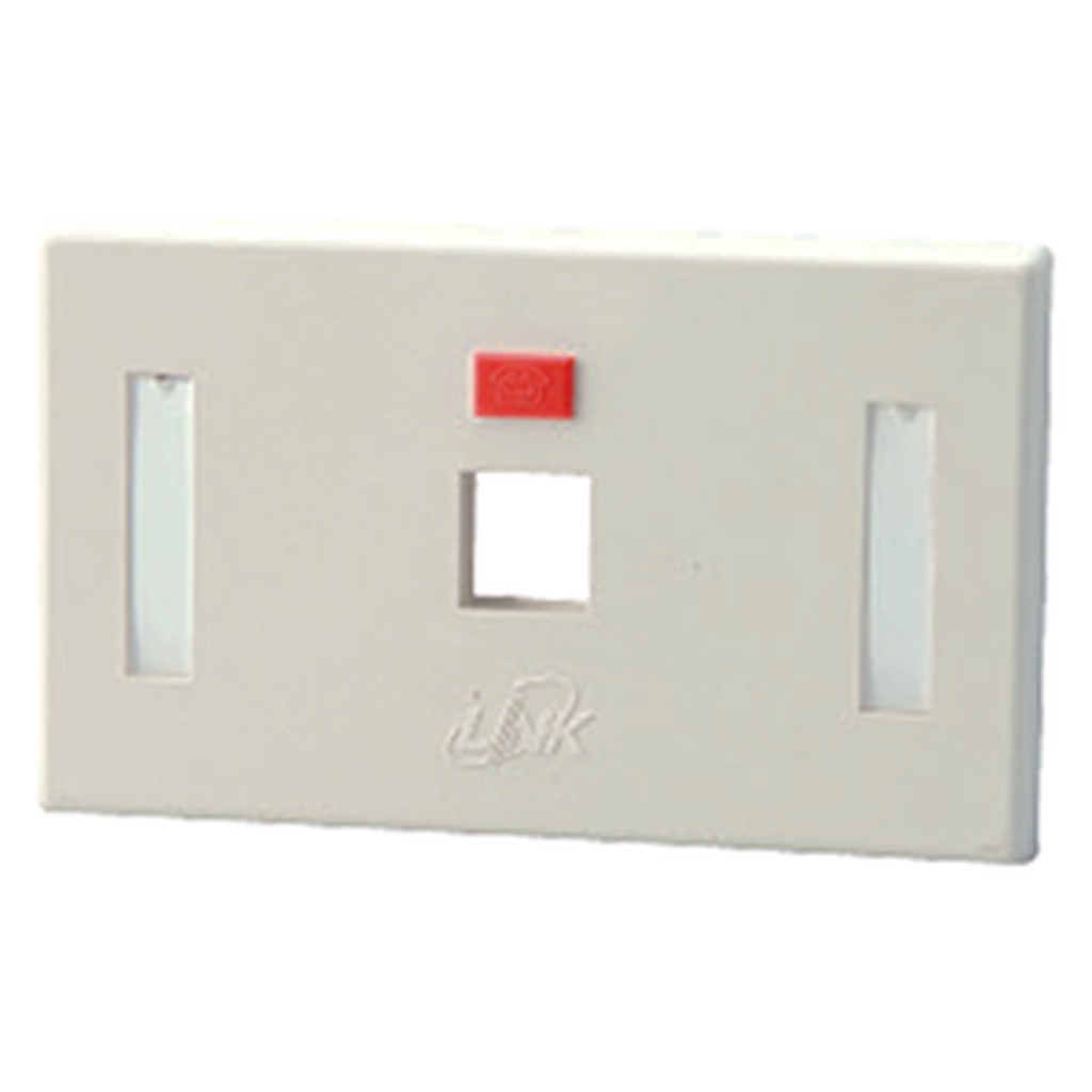 [ 3ชิ้น ] US-2001A FACE PLATE 1 PORT With Icon & Lable ID (White) ใส ...