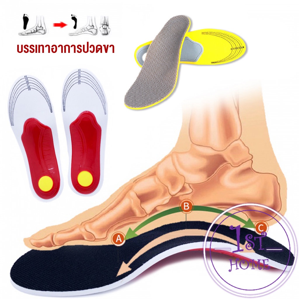 พื้นรองเท้าดูดซับแรงกระแทก-ป้องกันอาการปวดเท้า-insole