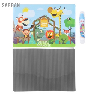 SARRAN Water Coloring Books 3D Vibrant Color Doodle Drawing Book with Paintbrush Grating Plate for Kids Educational Toy