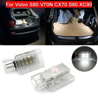 หลอดไฟ LED เลนส์ใส สีขาว สําหรับติดตกแต่งภายในรถยนต์ Volvo S80 V70N CX70 S60 XC90 2 ชิ้น