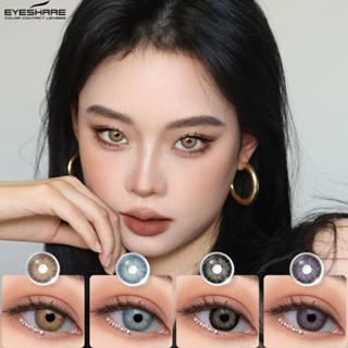 Eyeshare คอนแทคเลนส์ สีน้ําตาล ธรรมชาติ สําหรับผู้หญิง 2 ชิ้น