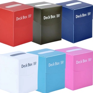 DECK ใส่การ์ด ใส่ได้สูงสุด 100 ใบ มีหลายสีกล่องใส่การ์ด deck box พร้อมตัวแบ่ง โปเกม่อนกล่องเก็บการ์ด ของขวัญของเล่น