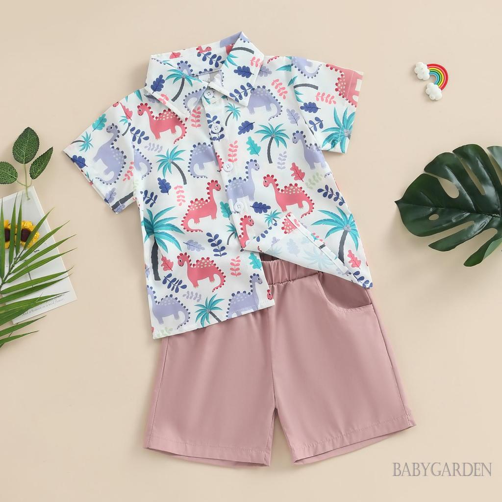 babygarden-1-5-ปี-ชุดชายหาด-เด็กผู้ชาย-พิมพ์ลายไดโนเสาร์น่ารัก-เสื้อแขนสั้น-กางเกงขาสั้น-ชุดเสื้อผ้าเด็ก