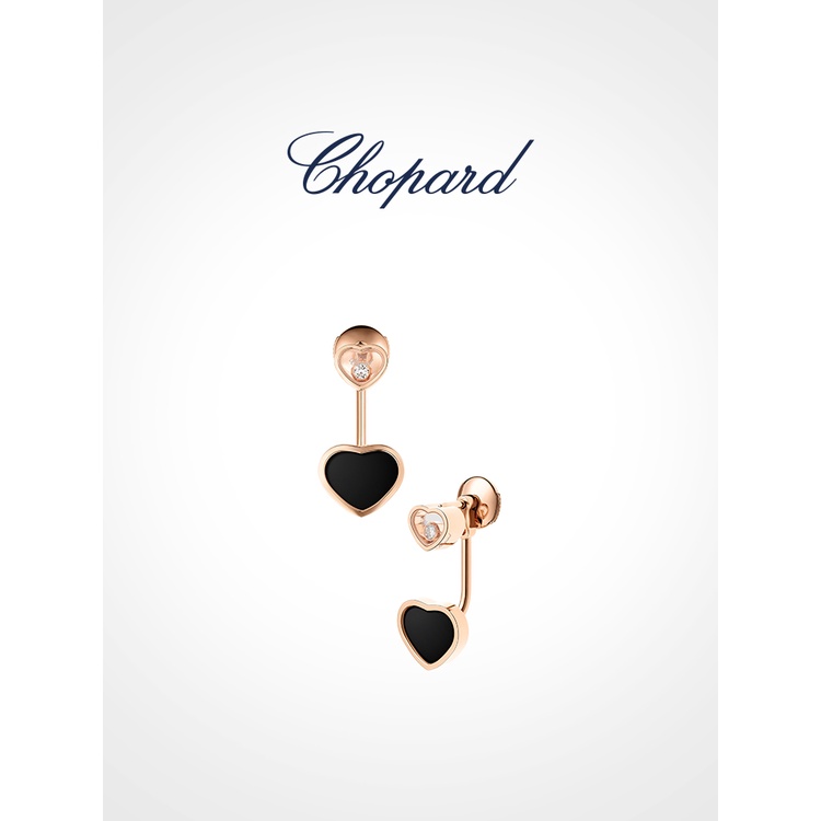 พร้อมส่ง-chopard-chopard-happy-hearts-เครื่องประดับ-ต่างหูเพชร-สีโรสโกลด์