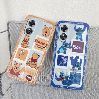 ใหม่ เคสโทรศัพท์มือถือ TPU นิ่ม ปิดด้านหลัง ป้องกันกล้อง ลายการ์ตูนหมีน่ารัก สําหรับ OPPO A38 4G OPPOA38 2023