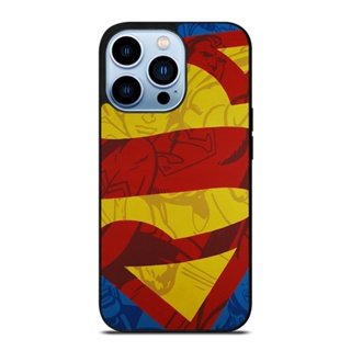 เคสโทรศัพท์มือถือ กันตก ป้องกัน ลายการ์ตูนโลโก้ Superman สําหรับ IPhone 14 Plus 13 Pro Max 12 Mini X