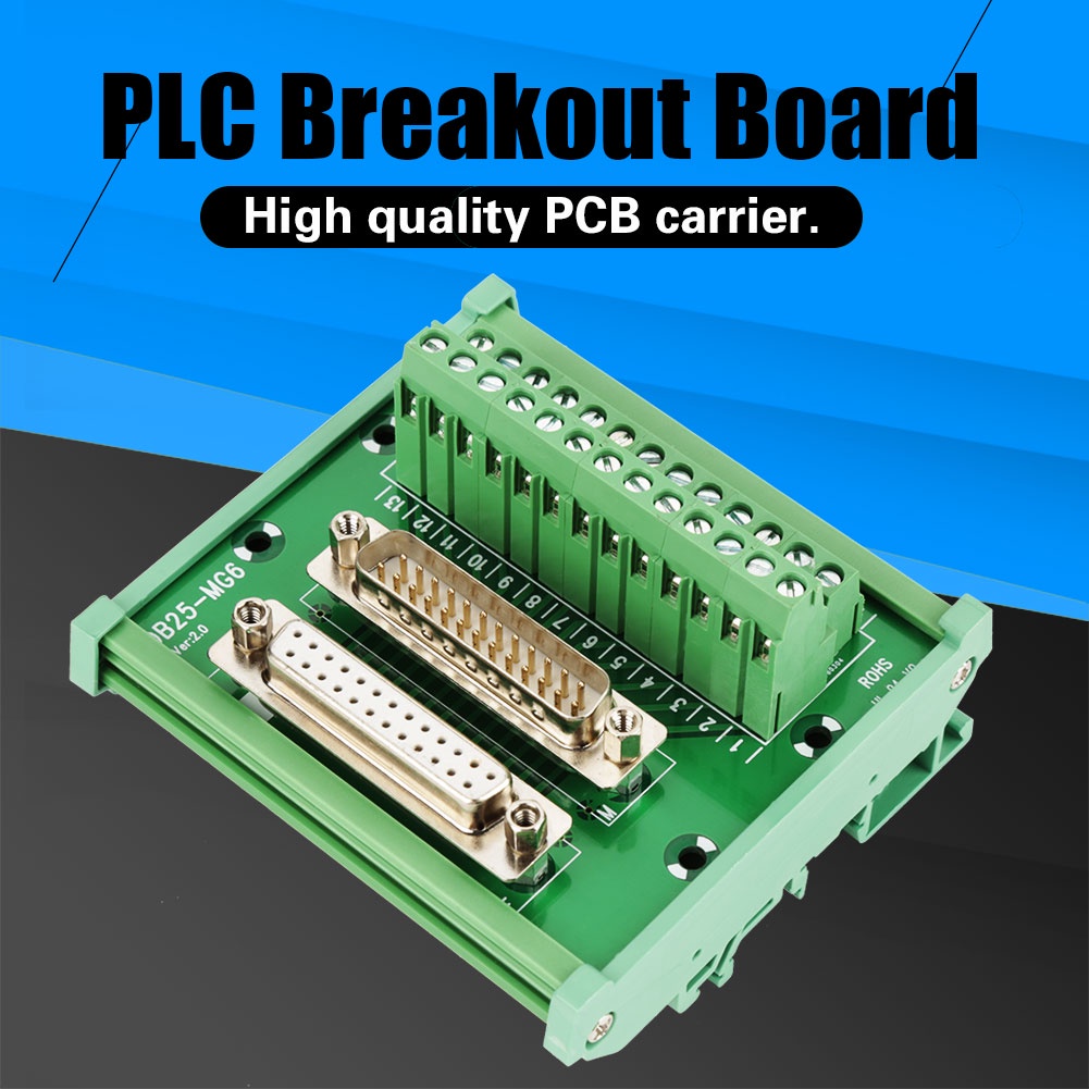 เครื่องมือ Db25 D-Sub ชายและหญิง Header Breakout Terminal Din เมาท์รางเ ...