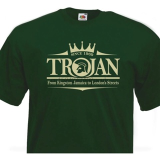 ดูดีนี่ เสื้อยืดแขนสั้นลําลอง ผ้าฝ้าย พิมพ์ลาย Trojan Rocksteady Ska Studio One Rude Roots Skinhead Reggae 60