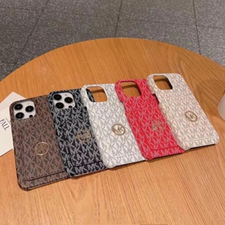 เคสโทรศัพท์มือถือหนัง ป้องกัน ปิดด้านหลัง ลาย MK สําหรับ iphoe 14 13 12 Pro Max Half Pack 14pro 13pro 12pro