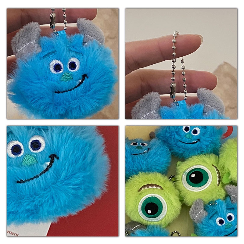 camidy-สร้างสรรค์ตลกตาโตกระเป๋าเด็กกระเป๋าจี้สีฟ้าสีเขียวจี้ตุ๊กตาตุ๊กตาคู่ของขวัญที่น่าสนใจ