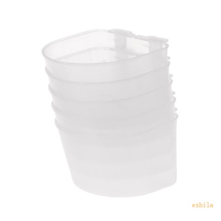 Exhila ถ้วยพลาสติกแขวน สําหรับให้อาหารนกแก้ว ขนาดเล็ก 5 แพ็ก