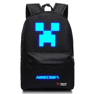 Minecraft Games กระเป๋าเป้สะพายหลัง กระเป๋านักเรียน เรืองแสง สําหรับวัยรุ่น ทุกเพศ ทุกวัย ใส่แล็ปท็อป เดินทาง