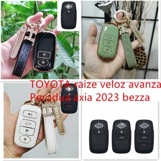 Perodua Myvi Ativa New Alza axia 2022 2023 ปลอกกุญแจ สําหรับ Toyota raize vwloz avanza ativ sport 2022 เคสกุญแจรีโมทรถยนต์ ไร้กุญแจ พร้อมป้ายหมายเลขโทรศัพท์