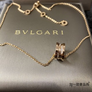 Bvlgari/bvlgari B.ZERO1 สร้อยคอ จี้เพชร สีโรสโกลด์