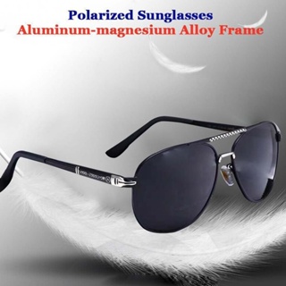  Mercedes Benz mens sunglasses, black silver frame, black gray patch, high-definition polarized sunglasses, UV resistant, the best gift for family and friends