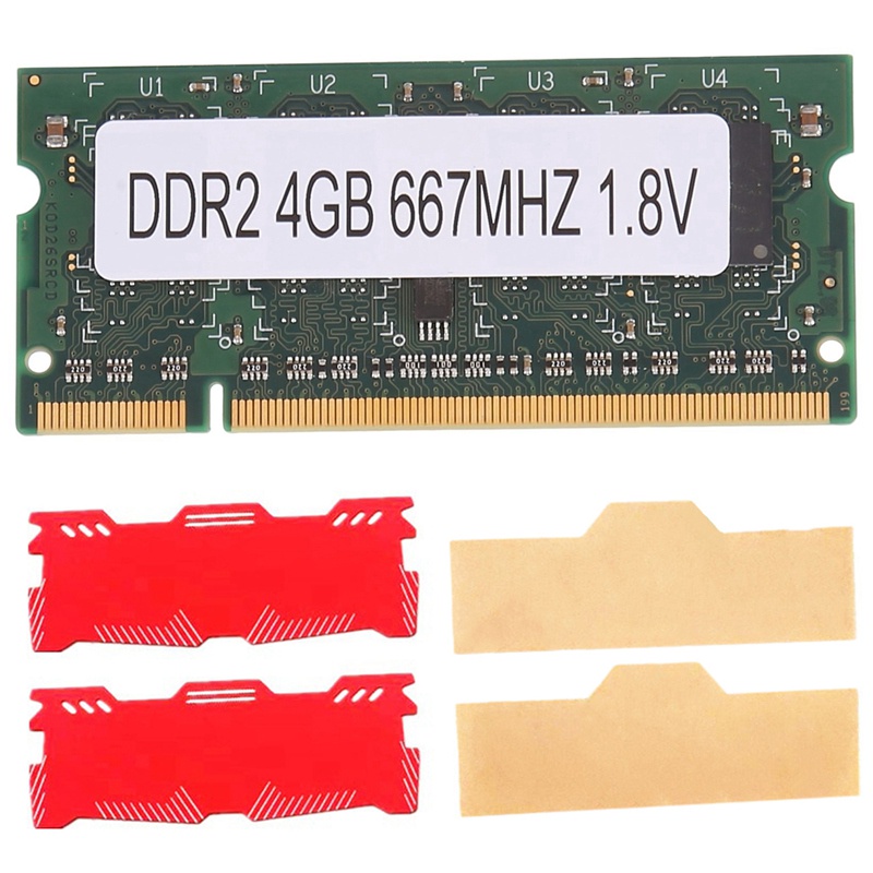 หน่วยความจําแล็ปท็อป-4gb-ddr2-และเสื้อกั๊กระบายความร้อน-667mhz-pc2-5300-sodimm-2rx8-สําหรับ-intel-amd