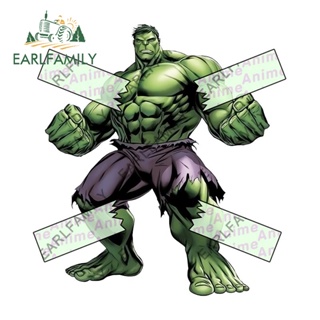 Earlfamily สติกเกอร์กันแดด ลาย Marvel Hulk ขนาด 13 ซม. x 12.1 ซม. สําหรับติดตกแต่งรถยนต์ หน้าต่าง รถจักรยานยนต์
