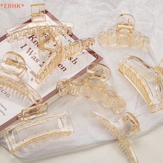 Erhk&gt; ใหม่ กิ๊บติดผมหางม้า พลาสติกใส สไตล์เกาหลี สําหรับผู้หญิง