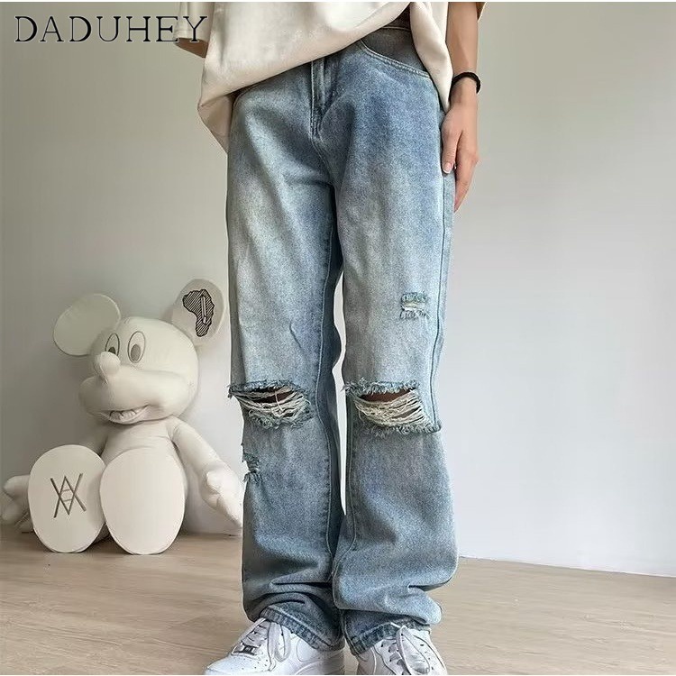 daduhey-new-american-style-ins-retro-washed-ripped-jeans-niche-high-waist-wide-leg-loose-plus-size-pants