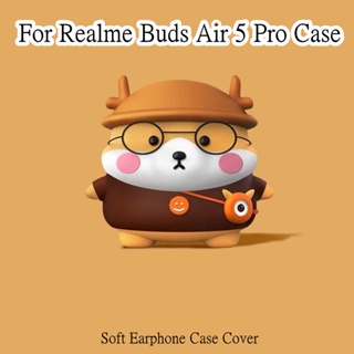 【คุณภาพสูง】เคสหูฟัง แบบนิ่ม กันกระแทก ลายการ์ตูน สําหรับ Realme Buds Air 5 Pro Realme Buds Air 5 Pro