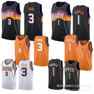 เสื้อกีฬาแขนสั้น ลายทีม NBA City Jersey Suns 3 # Paul Pual อเนกประสงค์ 2021 544816