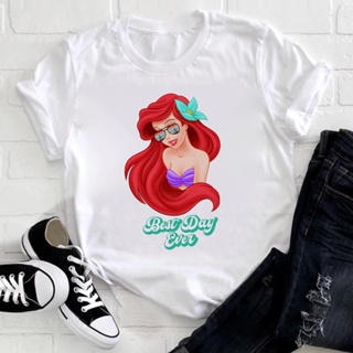 The Little Mermaid T shirt Woman Trend Style Instagram Clothes Ariel Princess Fashion Cute T Summer