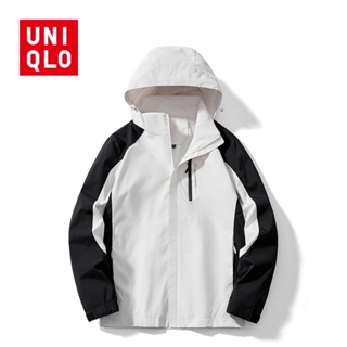 Uniqlo เสื้อแจ็กเก็ต เสื้อกันลม แบบบาง ระบายอากาศ กันลม แฟชั่นฤดูใบไม้ผลิ และฤดูใบไม้ร่วง สําหรับผู้ชาย และผู้หญิง