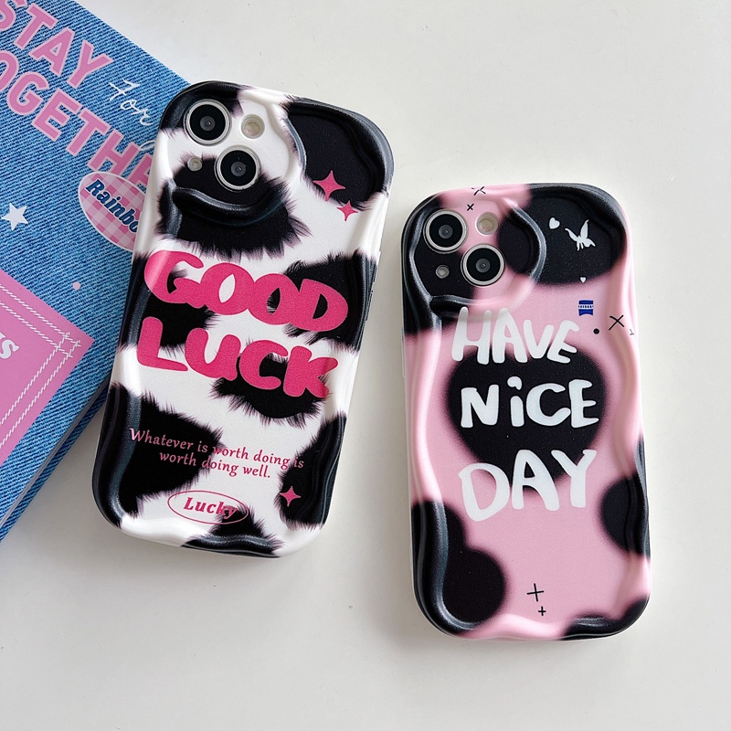 เคสโทรศัพท์มือถือ-ซิลิโคน-กันกระแทก-ลาย-good-luck-nice-day-คุณภาพสูง-สําหรับ-oppo-a78-a77-4g-a96-a95-a94-a92-a77-a78-5g-a76-a74-a72-a57-a55-a54-a53-a52-a17k-a17-a16k-a16-4g