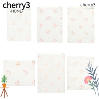Cherry3 กระเป๋าเดินทาง แบบใส มีซิปล็อค กันน้ํา แบบพกพา สําหรับรองเท้า 5 10 ชิ้น
