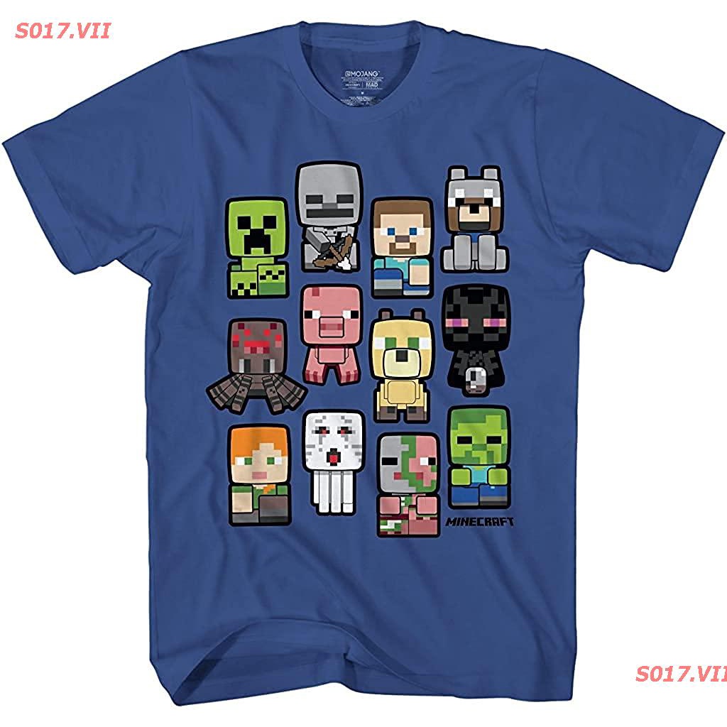 2022 Cartoon COD การ์ตูน มายคราฟ Minecraft Bobble Mobs Big Boys Youth T ...