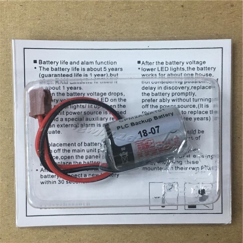 สุดคุ้ม-er3v-toshiba-omron-cpm2a-bat01-3-6v-cpm2a-cqm1h-plc-แบตเตอรี่ลิเธียม-แจ็คน้ำตาล