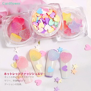 &lt;Cardflower&gt; อุปกรณ์ตกแต่งเล็บ จี้รูปดาว ลูกพีช หัวใจ คละสี สําหรับตกแต่งเล็บ 1 ชิ้น