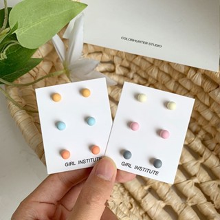 HONGXINJIE  ต่างหู เงินแท้ต่างหู 1 บาท ส่ง ฟรี 2023 HOTSALE เทรนด์แฟชั่น ความเรียบง่ายในบรรยากาศ 080303