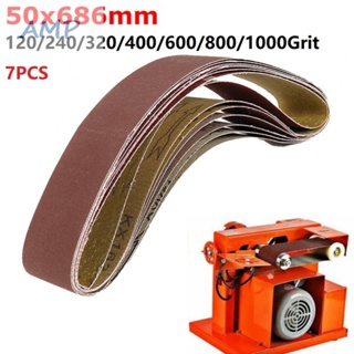 ⚡NEW 8⚡Sanding Belt 7pcs 50x686mm Abrasive Woodworking Grinding Sander Polishing